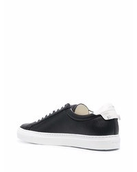 schwarze und weiße Leder niedrige Sneakers von Givenchy