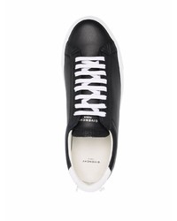 schwarze und weiße Leder niedrige Sneakers von Givenchy