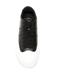 schwarze und weiße Leder niedrige Sneakers von Hogan