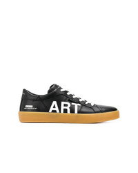 schwarze und weiße Leder niedrige Sneakers von MOA - Master of Arts
