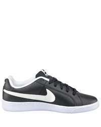 schwarze und weiße Leder niedrige Sneakers von Nike Sportswear