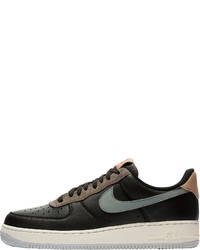 schwarze und weiße Leder niedrige Sneakers von Nike Sportswear