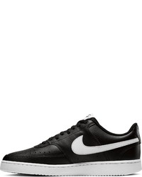 schwarze und weiße Leder niedrige Sneakers von Nike Sportswear