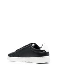 schwarze und weiße Leder niedrige Sneakers von Axel Arigato