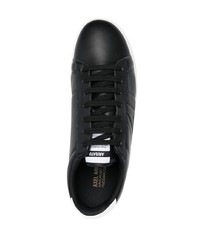 schwarze und weiße Leder niedrige Sneakers von Axel Arigato