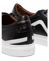 schwarze und weiße Leder niedrige Sneakers von Givenchy