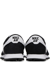 schwarze und weiße Leder Sportschuhe von Nike