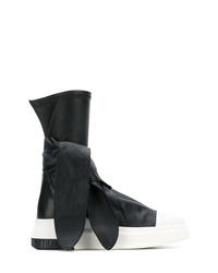 schwarze und weiße Leder Stiefeletten von Cinzia Araia
