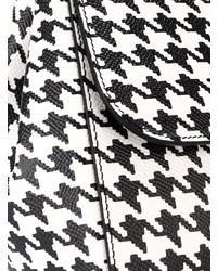 schwarze und weiße Leder Umhängetasche mit Hahnentritt-Muster von Dolce & Gabbana