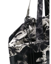schwarze und weiße Mit Batikmuster Shopper Tasche aus Segeltuch von See by Chloe