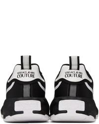 schwarze und weiße niedrige Sneakers von VERSACE JEANS COUTURE
