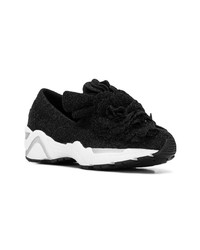 schwarze und weiße niedrige Sneakers von Suecomma Bonnie