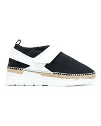 schwarze und weiße niedrige Sneakers von Kenzo