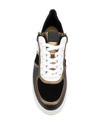 schwarze und weiße niedrige Sneakers von MICHAEL Michael Kors