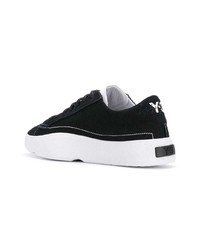 schwarze und weiße niedrige Sneakers von Y-3