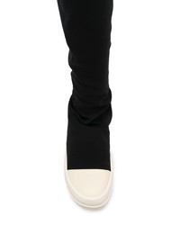 schwarze und weiße Overknee Stiefel aus Leder von Rick Owens DRKSHDW