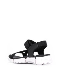 schwarze und weiße Sandalen von Tommy Jeans