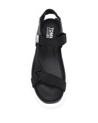 schwarze und weiße Sandalen von Tommy Jeans