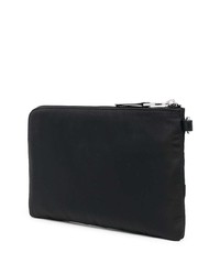 schwarze und weiße Segeltuch Clutch Handtasche von VERSACE JEANS COUTURE