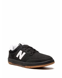 schwarze und weiße Segeltuch niedrige Sneakers von New Balance