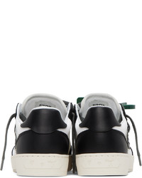 schwarze und weiße Segeltuch niedrige Sneakers von Off-White