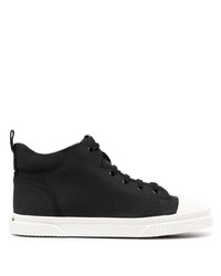 schwarze und weiße Segeltuch niedrige Sneakers von Loewe