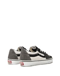 schwarze und weiße Segeltuch niedrige Sneakers von Vans