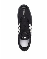 schwarze und weiße Segeltuch niedrige Sneakers von Y-3