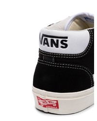 schwarze und weiße Segeltuch niedrige Sneakers von Vans