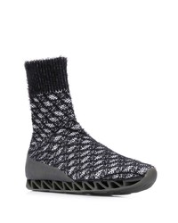 schwarze und weiße Segeltucharbeitsstiefel von Camper Lab