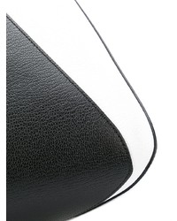 schwarze und weiße Shopper Tasche aus Leder von The Volon