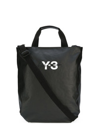 schwarze und weiße Shopper Tasche aus Leder von Y-3