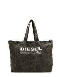 schwarze und weiße Shopper Tasche von Diesel