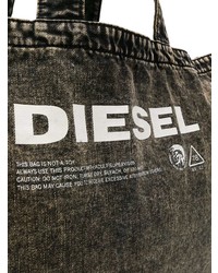 schwarze und weiße Shopper Tasche von Diesel