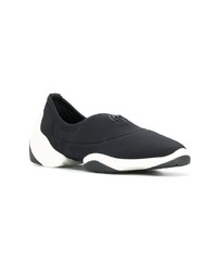 schwarze und weiße Slip-On Sneakers von Giuseppe Zanotti Design