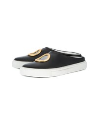 schwarze und weiße Slip-On Sneakers von Neous