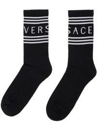 schwarze und weiße Socken von Versace