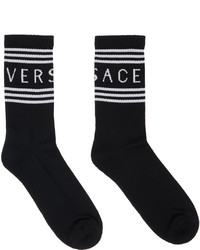 schwarze und weiße Socken von Versace