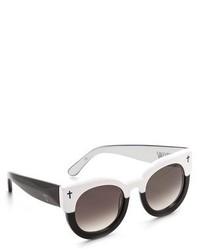 schwarze und weiße Sonnenbrille von Cat Eye