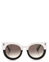 schwarze und weiße Sonnenbrille von Cat Eye