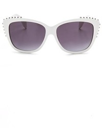schwarze und weiße Sonnenbrille von Alexander McQueen