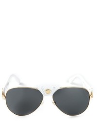 schwarze und weiße Sonnenbrille von Versace
