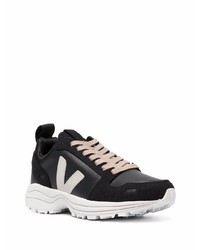 schwarze und weiße Sportschuhe von Rick Owens X Veja