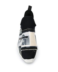 schwarze und weiße Sportschuhe von Rick Owens DRKSHDW