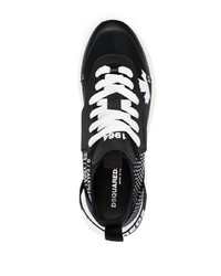 schwarze und weiße Sportschuhe von DSQUARED2