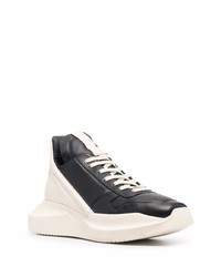 schwarze und weiße Sportschuhe von Rick Owens DRKSHDW