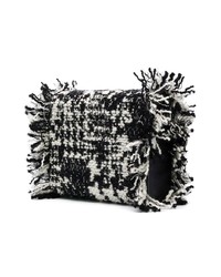 schwarze und weiße Tweed Umhängetasche von Dolce & Gabbana