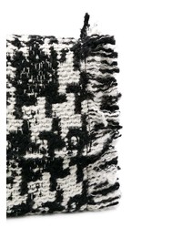 schwarze und weiße Tweed Umhängetasche von Dolce & Gabbana