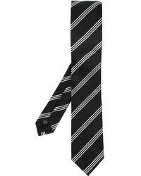 schwarze und weiße vertikal gestreifte Krawatte von Dolce & Gabbana
