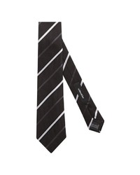 schwarze und weiße vertikal gestreifte Krawatte von Seidensticker